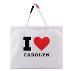 I Love Carolyn Zipper Large Tote Bag by ilovewhateva