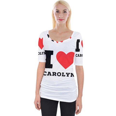 I Love Carolyn Wide Neckline Tee by ilovewhateva