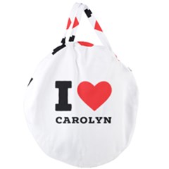 I Love Carolyn Giant Round Zipper Tote by ilovewhateva