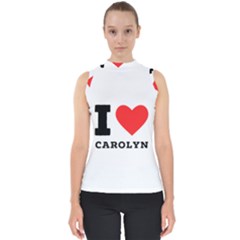 I Love Carolyn Mock Neck Shell Top by ilovewhateva