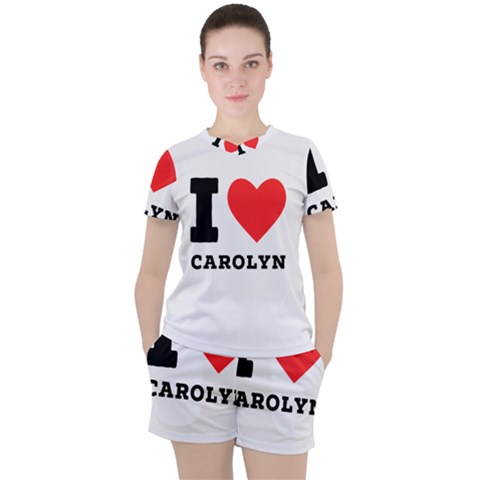 I Love Carolyn Women s Tee And Shorts Set by ilovewhateva