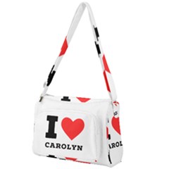 I Love Carolyn Front Pocket Crossbody Bag by ilovewhateva