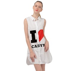 I Love Carolyn Sleeveless Shirt Dress by ilovewhateva