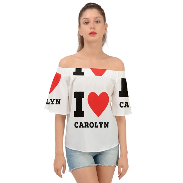 I love carolyn Off Shoulder Short Sleeve Top