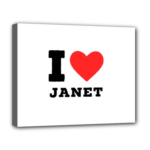 I Love Janet Deluxe Canvas 20  X 16  (stretched) by ilovewhateva