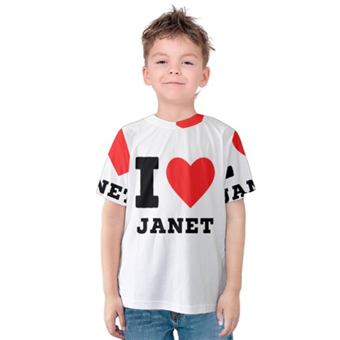 I Love Janet Kids  Cotton Tee by ilovewhateva