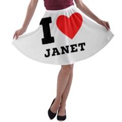 I Love Janet A-line Skater Skirt by ilovewhateva