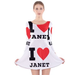 I Love Janet Long Sleeve Velvet Skater Dress by ilovewhateva