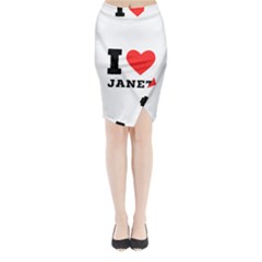 I Love Janet Midi Wrap Pencil Skirt by ilovewhateva