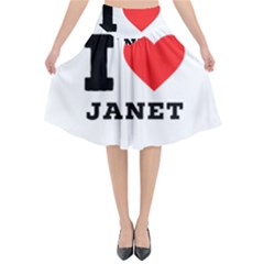 I Love Janet Flared Midi Skirt by ilovewhateva