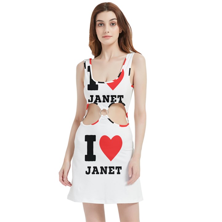 I love janet Velour Cutout Dress