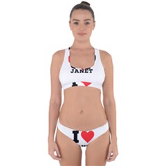 I Love Janet Cross Back Hipster Bikini Set by ilovewhateva