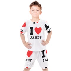 I Love Janet Kids  Tee And Shorts Set by ilovewhateva