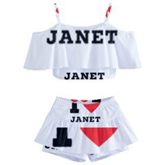 I Love Janet Kids  Off Shoulder Skirt Bikini by ilovewhateva