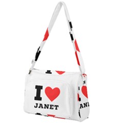 I Love Janet Front Pocket Crossbody Bag by ilovewhateva