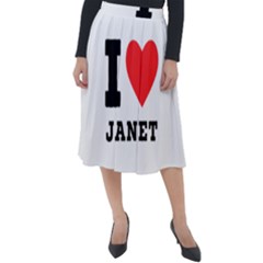 I Love Janet Classic Velour Midi Skirt  by ilovewhateva