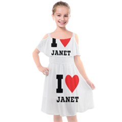 I Love Janet Kids  Cut Out Shoulders Chiffon Dress by ilovewhateva