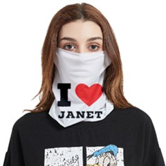 I Love Janet Face Covering Bandana (two Sides) by ilovewhateva