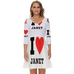 I Love Janet Shoulder Cut Out Zip Up Dress by ilovewhateva