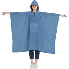 Air Force Blue	 - 	hooded Rain Ponchos by ColorfulWomensWear