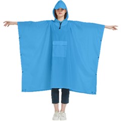 Butterfly Blue	 - 	hooded Rain Ponchos