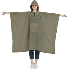 Army Brown	 - 	hooded Rain Ponchos