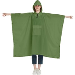 Crocodile Green	 - 	hooded Rain Ponchos