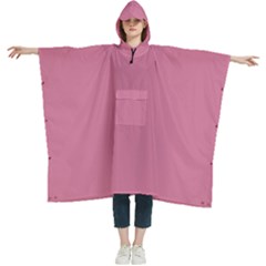 Chateau Rose Pink	 - 	hooded Rain Ponchos