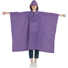 Chive Blossom Purple	 - 	hooded Rain Ponchos