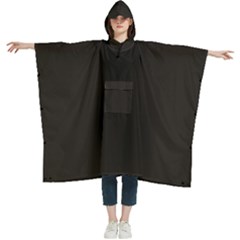 Black Choclat	 - 	hooded Rain Ponchos