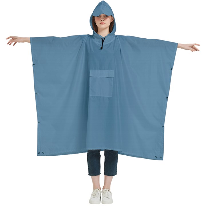 Niagara Blue	 - 	Hooded Rain Ponchos