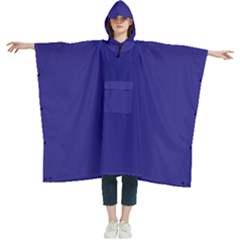 Picotee Blue	 - 	hooded Rain Ponchos