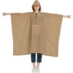 Desert Brown	 - 	hooded Rain Ponchos