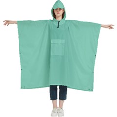 Lucite Green	 - 	hooded Rain Ponchos