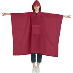 Chili Pepper Red	 - 	hooded Rain Ponchos