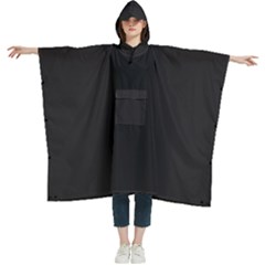 Eerie Black	 - 	hooded Rain Ponchos