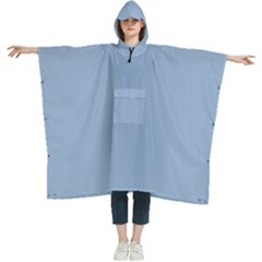 Powder Blue	 - 	hooded Rain Ponchos by ColorfulWomensWear