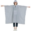 Metallic Silver	 - 	Hooded Rain Ponchos View1