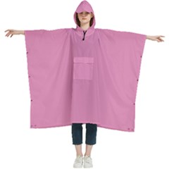 Pink Fuchsia	 - 	hooded Rain Ponchos