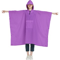 Lilac Purple	 - 	hooded Rain Ponchos