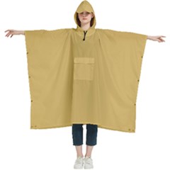 Sand Tan	 - 	hooded Rain Ponchos by ColorfulWomensWear