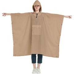 Soft Sand	 - 	hooded Rain Ponchos by ColorfulWomensWear