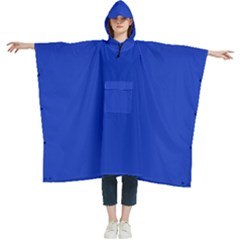 Cobalt Blue	 - 	hooded Rain Ponchos