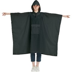 Dark Jungle Green	 - 	hooded Rain Ponchos