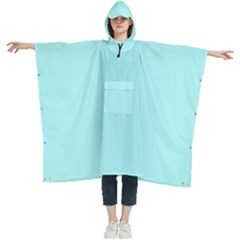 Italian Sky Blue	 - 	hooded Rain Ponchos