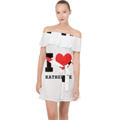 I Love Katherine Off Shoulder Chiffon Dress by ilovewhateva