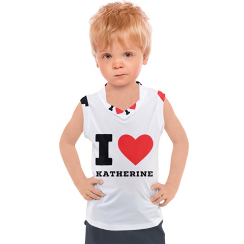 I Love Katherine Kids  Sport Tank Top by ilovewhateva