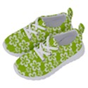 Lime Green Flowers Pattern Running Shoes View2