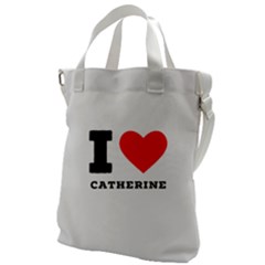 I Love Catherine Canvas Messenger Bag by ilovewhateva