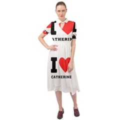 I Love Catherine Keyhole Neckline Chiffon Dress by ilovewhateva